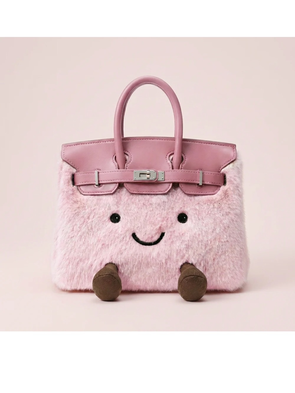 Pink Plush Jelkin Handbag - new